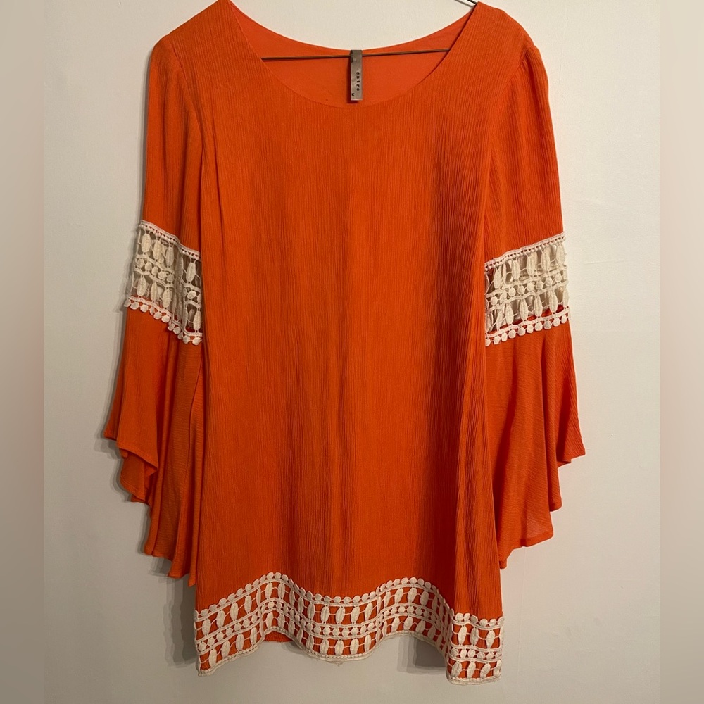 Orange boho dress